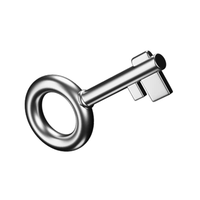 Key icon representing clarity from voice to text